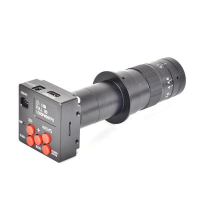 16MP HDMI USB 1080P HD Digital Industry Video Inspection Microscope Camera Set TF Card Picture Video Recorder + 180X Camera Lens