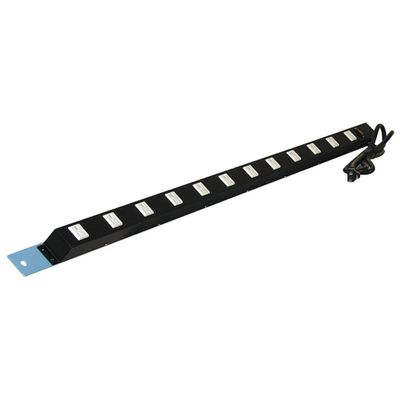 Power Strip, 60W x 1-1/2D x 1-1/2H, Blue
