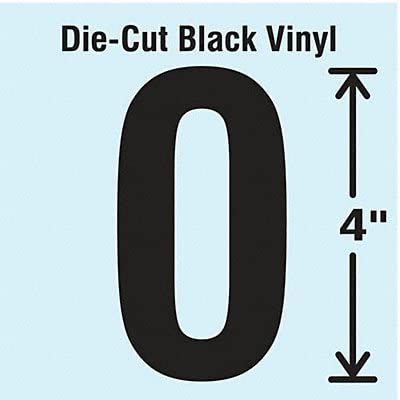 Die Cut Number Label, 0, 10 Cards, PK10