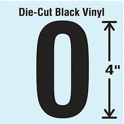 Die Cut Number Label, 0, 10 Cards, PK10