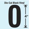 Die Cut Number Label, 0, 10 Cards, PK10 view 1