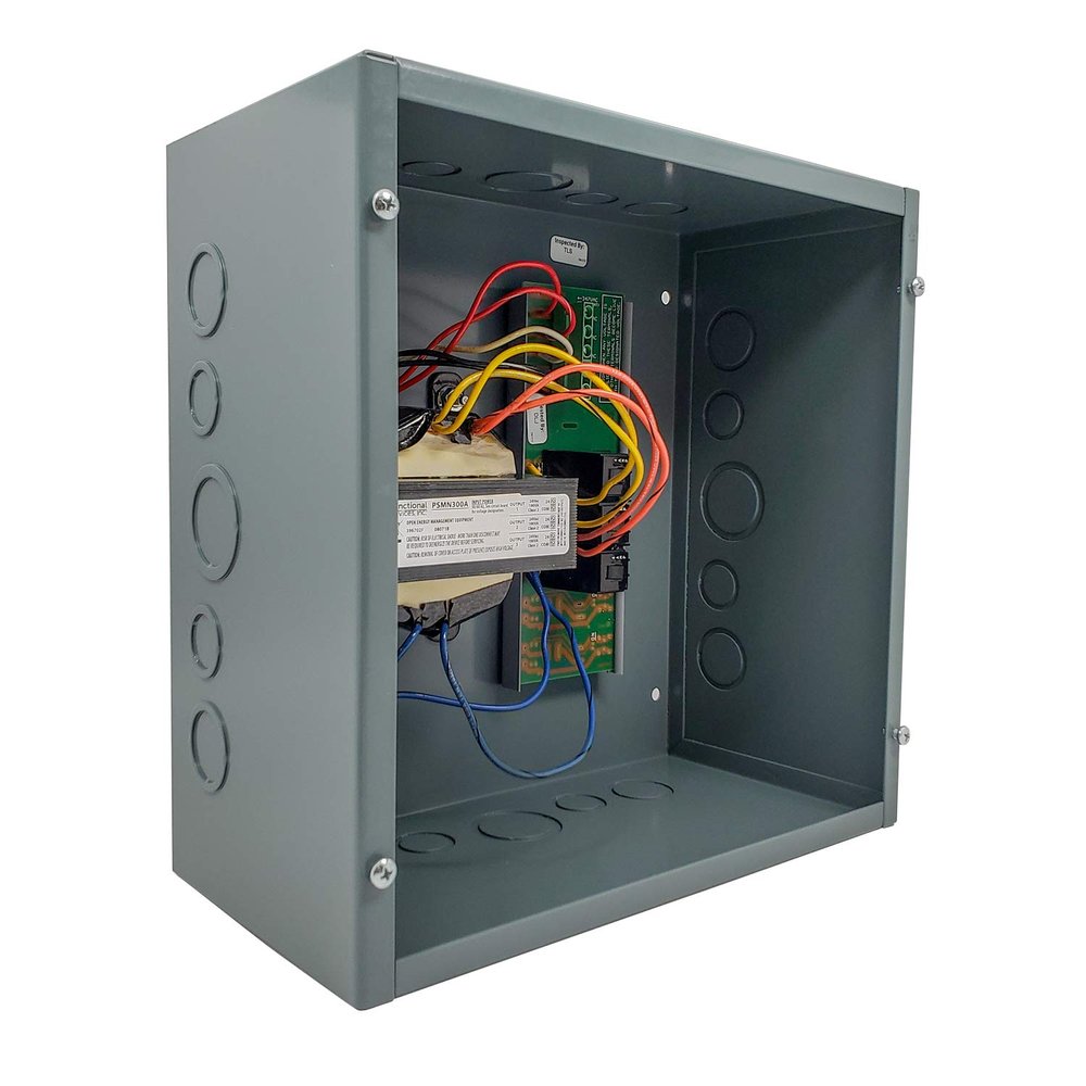 Functional Devices PSH300A 300 VA Power Supply, Three 100 VA Class 2 Outputs, 480/277/240/120 Vac to 24 Vac, Metal Enclosure