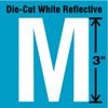 Die-Cut Refl. Letter Label, M, 3In H, PK5 view 1