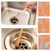 MIFXIN Hair Drain Clog Remover 20 Inch Flexible, 6 Pack, Orange, Solid, Unscented, Drain Cleaning Tool view 3