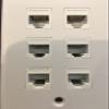 CMT: 6 Port White Wall Plate W/ CAT6 RJ45 Double Female Inline Coupler Ethernet Jack (White) view 2