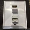 CMT: 2 Port White Wall Plate W/ CAT6 RJ45 Double Female Inline Coupler Ethernet Jack view 3