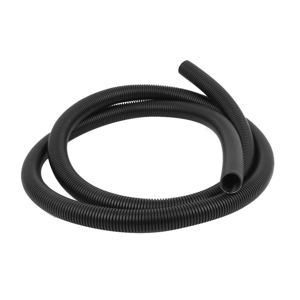 Aexit Black Plastic Electric Motors 25mm x 20mm Flexible Corrugated Conduit Pipe Hose Tube Fan Motors 2M Long