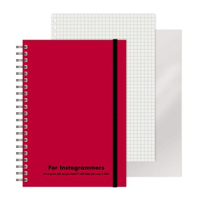 M-PAN 220417-05 Ring Notebook with Reflector, Colored, Red