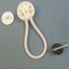 StayPut Bungee/Shock Cord Fastener, White w/Black Surface Attachment Knob & Mounting Screw (1) view 2
