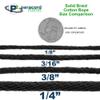Paracord Planet Solid Braid Poly Cotton Rope  1/2, 3/8, 1/4, 3/16, and 1/8 inch Sizes  Sash Cord Available view 4