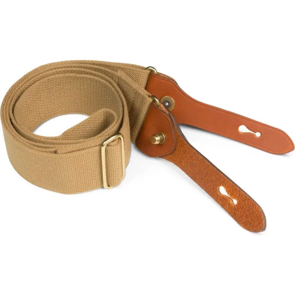 Billingham Stowaway Shoulder Sling - for Billingham Stowaway Airline, Compact, Pola or 72 Bags (Khaki Webbing/Tan Leather)