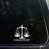 A Balanced Diet (French Fries) - 4-1/2" x 3-3/4" - Vinyl Die Cut Decal/Bumper Sticker for Windows, Cars, Trucks, Laptops, Etc. view 1