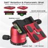 Moman Camera Tripod Head Universal Ball Head with Quick Release Plate for DSLR Canon Nikon, Anodic Oxide Film of CNC Aluminum, 360 Panning, Max Load of 10kg and 200mm Lens view 3