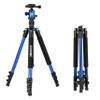 62.5'' Camera Tripod,Zomei Q555 Lightweight Aluminum Portable Travel Tripod Stand with 360 Degree Ball Head for Vlog Nikon Canon Sony All DSLR and Digital Camera(Blue) view 1