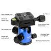 62.5'' Camera Tripod,Zomei Q555 Lightweight Aluminum Portable Travel Tripod Stand with 360 Degree Ball Head for Vlog Nikon Canon Sony All DSLR and Digital Camera(Blue) view 3