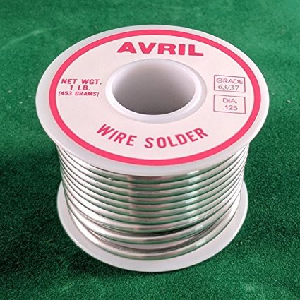 Tcllka 63/37 Premium Solder for Stained Glass 1 Pound Spool, 1/8" Diameter, 63% tin 37% Lead YL8