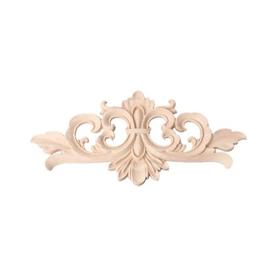 Misright Wood Carved Corner Onlay Applique Frame Decoration Furniture Unpainted Home