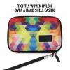USA Gear Ghost Hunting Equipment Case Fits Spiritbox EMF Meter, Sam and Colby XPLR Spirit Box, & More - Paranormal Equipment Case with Elastic Strap, Scratch Resistant Interior, Case Only (Geometric) view 4