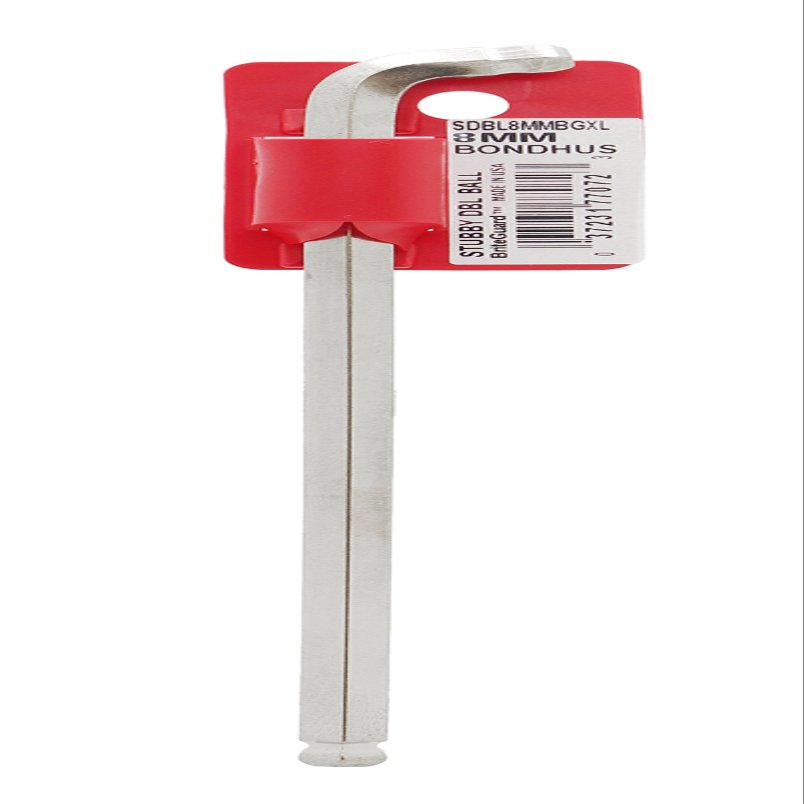 8mm BriteGuard Stubby Dbl Ball End L-Wrench Tag & Barcoded