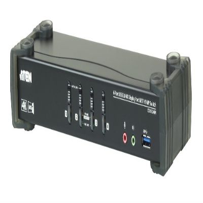 ATEN 4-Port USB 3.0 4K DisplayPort MST KVMP Switch (Cables Included) UK | #1 KVM Market Leader