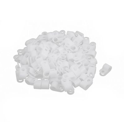 Aexit 100Pcs Nylon R-Type Cable Clamp for 1/4" Dia Wire Hose Tube (79217d168bd6ad11824a7e1cb02a61d1)