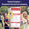 ZOCO  Child ID Kits (10-Pack)  Identification Cards for Kids with Fingerprint Ink Strip  Emergency Safety Kit for Parents Schools Daycare Travel  Missing Child Preparedness  Made in USA view 3