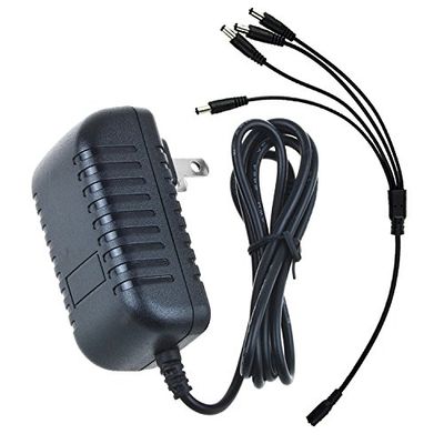PK Power 12 Volt 12VDC 2A AC/DC Adapter for Way Channel Splitter CCTV Security Pigtail Surveillance Power Supply Cord Cable Charger Mains PSU