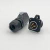 CNLINKO 4 Pin Power Industrial Circular Connector, Male Plug & Female Panel Mount Receptacles Socket Jack, Outdoor Waterproof IP67, Easy Plug and Pull, AC DC view 2