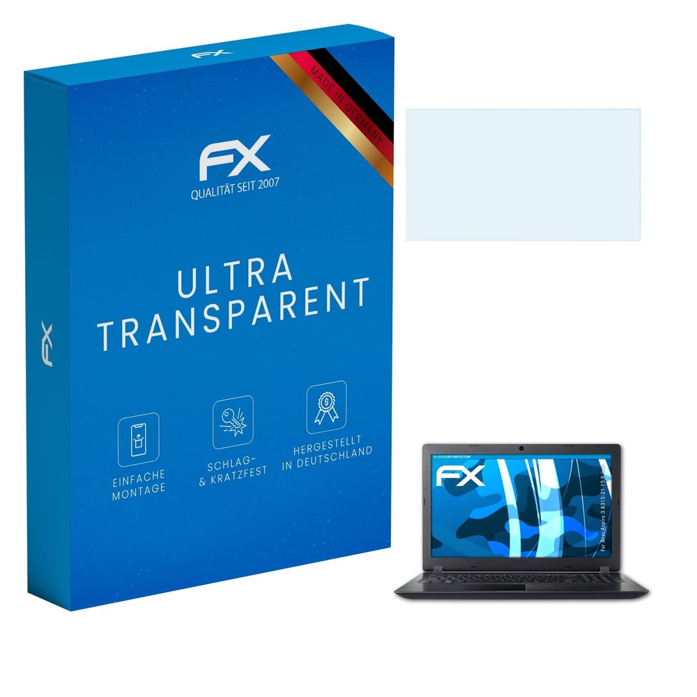 atFoliX Screen Protection Film compatible with Acer Aspire 3 A315-21 15,6 inch Screen Protector, ultra-clear FX Protective Film (2X)