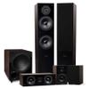 Fluance Elite High Definition Surround Sound Home Theater 5.1 Channel Speaker System Including Three-Way Floorstanding, Center Channel, Rear Surround Speakers and a DB10 Subwoofer - Walnut (SX51WR) view 1
