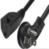 SF Cable 6ft 16/3 AWG Ultra Low Profile NEMA 5-15P Right Angle to NEMA 5-15R Power Cord, White view 1