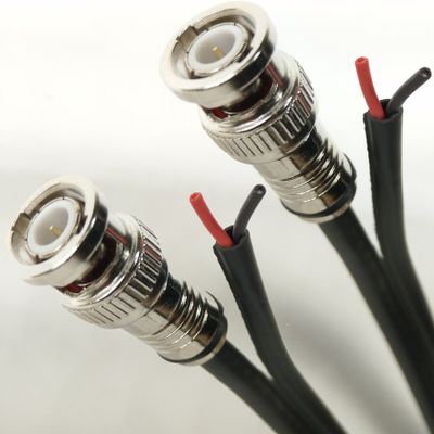 PHAT SATELLITE 210ft Solid Copper Core Security Camera Coax 20AWG RG59 Cable CCTV TVI CVI AHD HD-SDI 95% Braided BNC Connector Open to Open Power Conductors Custom Cut Assembled in USA INTL