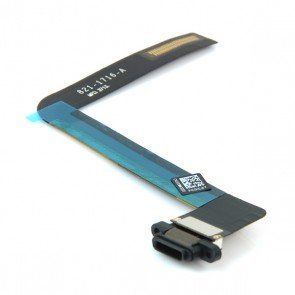 Best Shopper - Replacement Charging Port With Flex Cable Compatible With Apple iPad Air 1 / iPad 5 (2017) / iPad 6 (2018) - Black