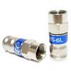 100 Pieces PCT-TRS-6LMG Universal RG-6 Coaxial Locking Compression Connector All Brass Coaxial Fitting 18mm Stroke Length view 1