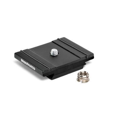 Manfrotto Quick Release Plate 200PL-PRO, Aluminium, Black, Compatible with Manfrotto RC2 & Arca-Swiss Heads, 1/4" & 3/8" Threaded, 10 kg Capacity
