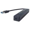 Connekt Gear 4 Port Hub USB 3 - with UK Power Supply - Black view 2