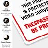 Video Surveillance No Trespassing Sign, CCTV Security Camera, view 2