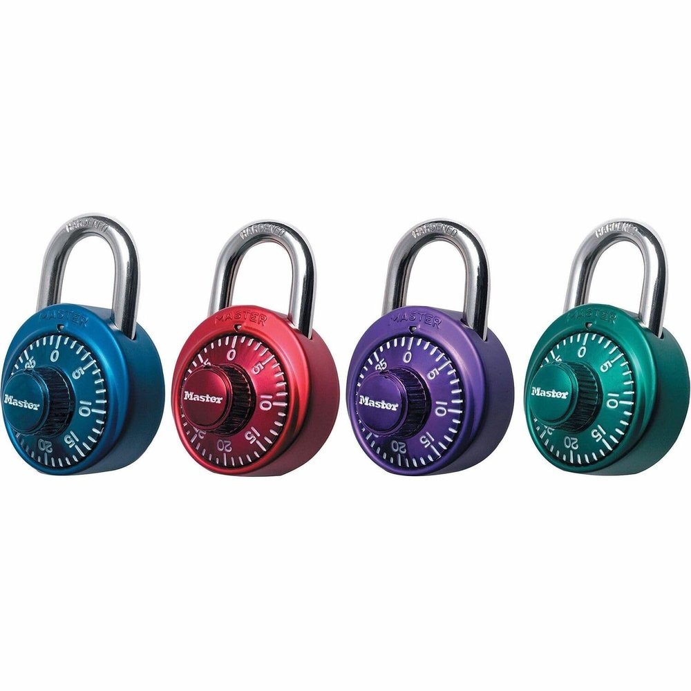 Master Lock, LLC 1530Dcm Numeric Combination Locks, Steel Shackle, Assorted Random
