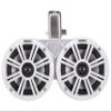 KICKER 45KMTDC65 Marine Tower Speakers with Swivel Clamps & 45KM654L Speakers White Grills with White Enclosures view 2