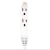 SF Cable 12Ft 16 AWG Grounded 3-Outlet Flat Angle Extension Power Cord, 13A, 125V, White - Compitable for Small Home/Office appliances view 3