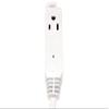 SF Cable 12Ft 16 AWG Grounded 3-Outlet Flat Angle Extension Power Cord, 13A, 125V, White - Compitable for Small Home/Office appliances view 4