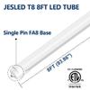 JESLED T8 T10 T12 8FT LED Tube Light Bulbs, 50W 6000LM, 5000K Daylight White, Single Pin Fa8 LED Replacement for Fluorescent Fixture, Frosted, Ballast Bypass, Warehouse Workshop Garage Lights 12-Pack view 2