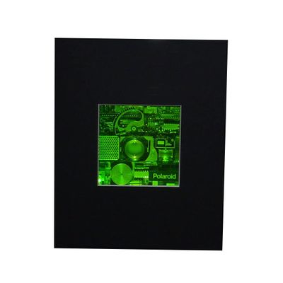 3D Camera Guts 4" Square with Stars Background Hologram Picture (MATTED), Collectible Photopolymer Film