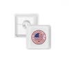 USA Independence Day Flag Red Postmark PBT Keycaps for Mechanical Keyboard White OEM No Marking Print view 1
