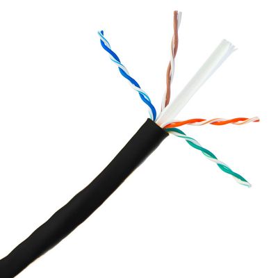 1000 Foot Bulk Plenum Cat6a Ethernet Cable Spool, 500 MHz, 23 AWG, UTP(Unshielded Twisted Pair) Solid Copper, (CMP), POE Compliant, Black