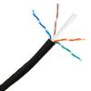 1000 Foot Bulk Plenum Cat6a Ethernet Cable Spool, 500 MHz, 23 AWG, UTP(Unshielded Twisted Pair) Solid Copper, (CMP), POE Compliant, Black view 1