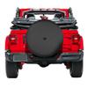 Boomerang - 32" Soft JL Tire Cover for Jeep Wrangler JL (with Back-up Camera) - Sport & Sahara (2018-2024) - Black Denim Vinyl - Integrated Camera Hood view 4