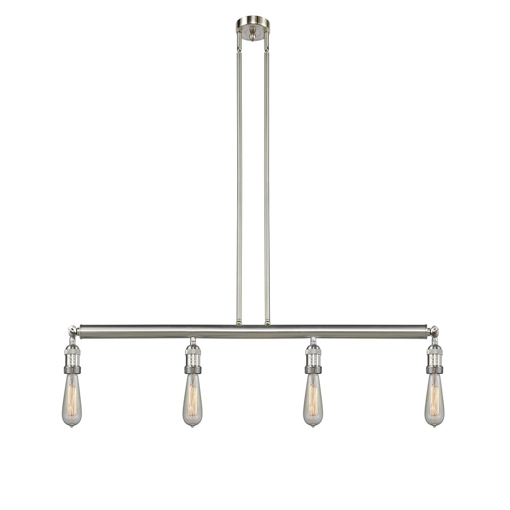 Innovations 214NH-SN-LED 4 Island Light Vintage Dimmable LED, Brushed Satin Nickel