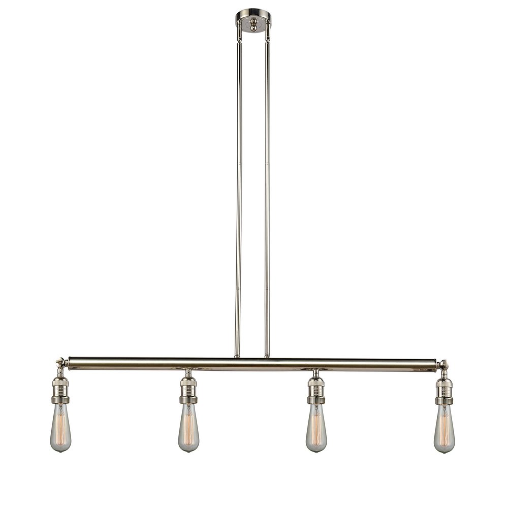 Innovations 214NH-PN-LED 4 Island Light Vintage Dimmable LED, Polished Nickel