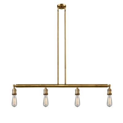 Innovations 214NH-BB-LED 4 Island Light Vintage Dimmable LED, Brushed Brass